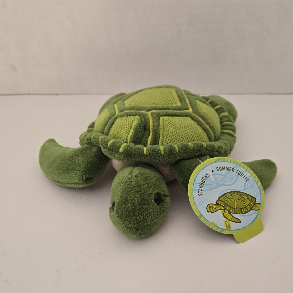 Starbucks 2010 Summer Turtle Plush Toy NWT 8.5"x9"x2"